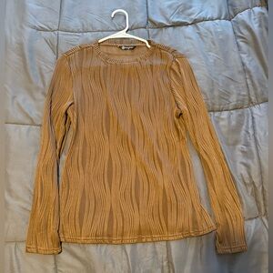 Brown Long Sleeve stylish  Top